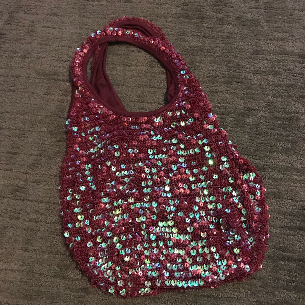 Aldo red sequin shoulder bag